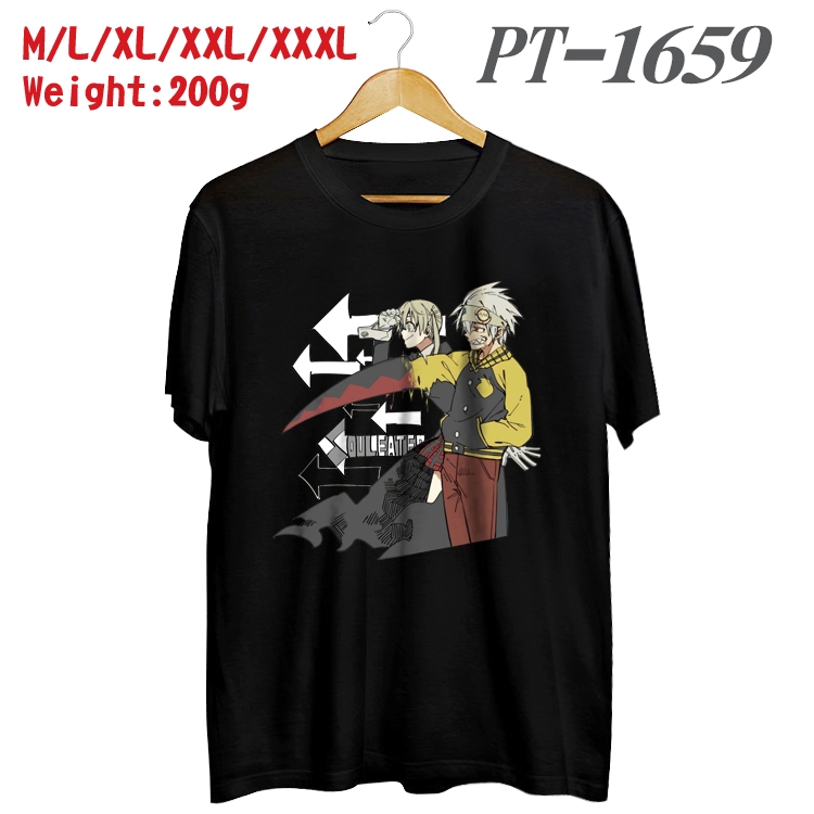 Soul Eater Anime Cotton Color Book Print Short Sleeve T-Shirt from M to 3XL PT1659