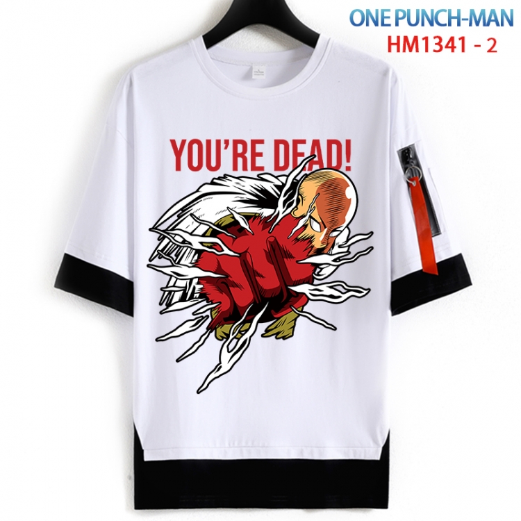 One Punch Man Cotton Crew Neck Fake Two-Piece Short Sleeve T-Shirt from S to 4XL  HM 1341 2