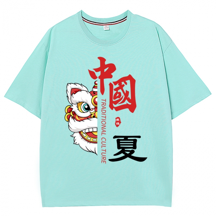 China-Chic Wind Anime Surrounding New Pure Cotton T-shirt from S to 4XL  CMY-3110-4