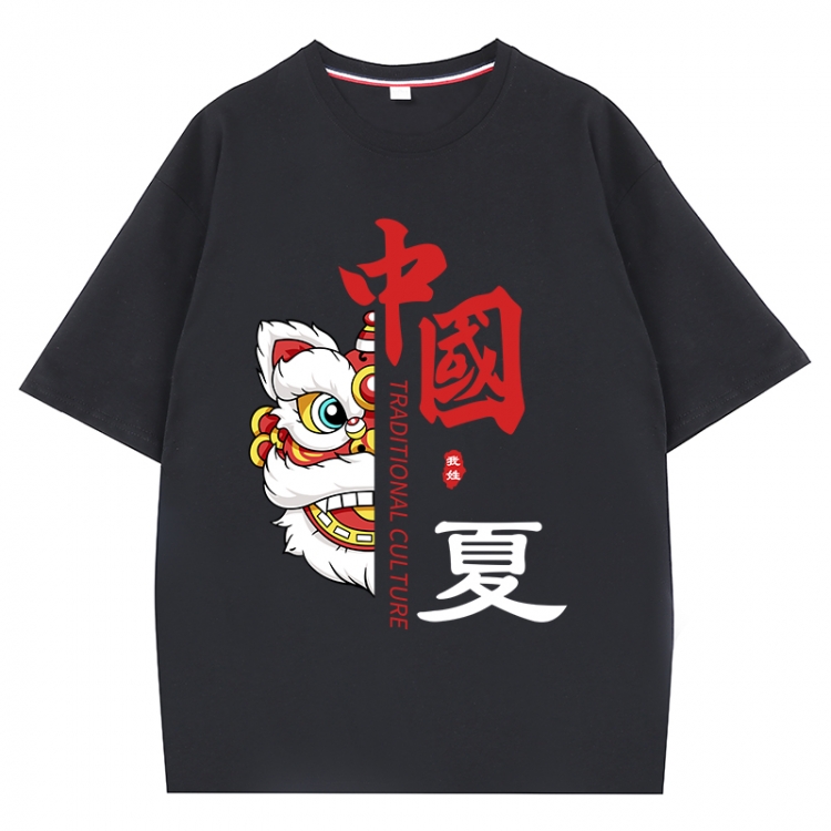China-Chic Wind Anime Surrounding New Pure Cotton T-shirt from S to 4XL CMY-3110-2