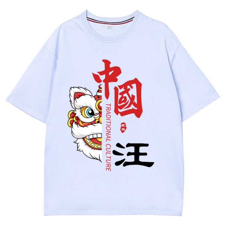 China-Chic Wind Anime Surrounding New Pure Cotton T-shirt from S to 4XL CMY-3114-1