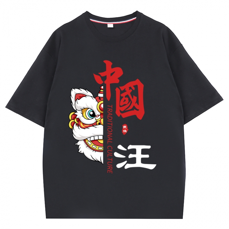 China-Chic Wind Anime Surrounding New Pure Cotton T-shirt from S to 4XL CMY-3114-2