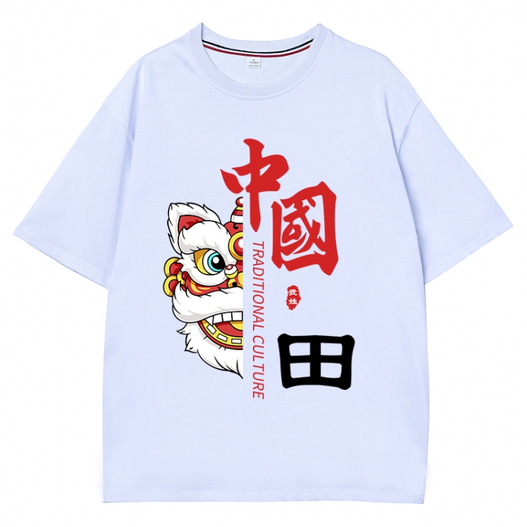 China-Chic Wind Anime Surrounding New Pure Cotton T-shirt from S to 4XL CMY-3116-1