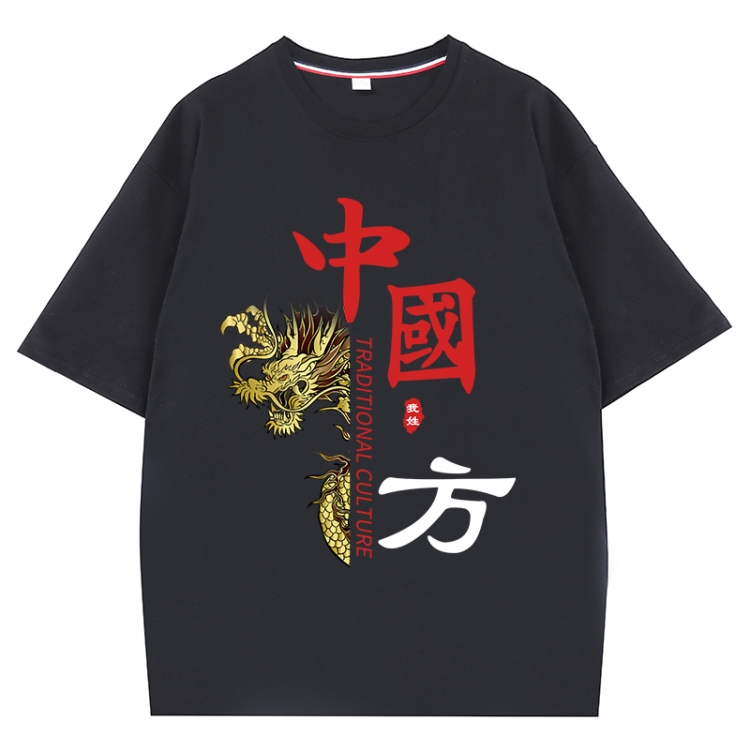 China-Chic Wind Anime Surrounding New Pure Cotton T-shirt from S to 4XL CMY-3125-2