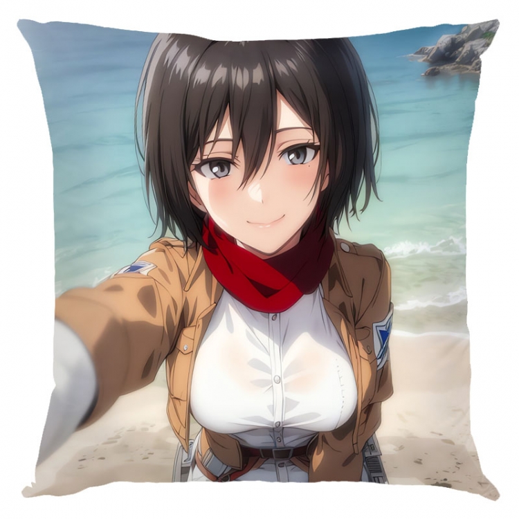 Shingeki no Kyojin Anime square full-color pillow cushion 45X45CM NO FILLING  J12-373