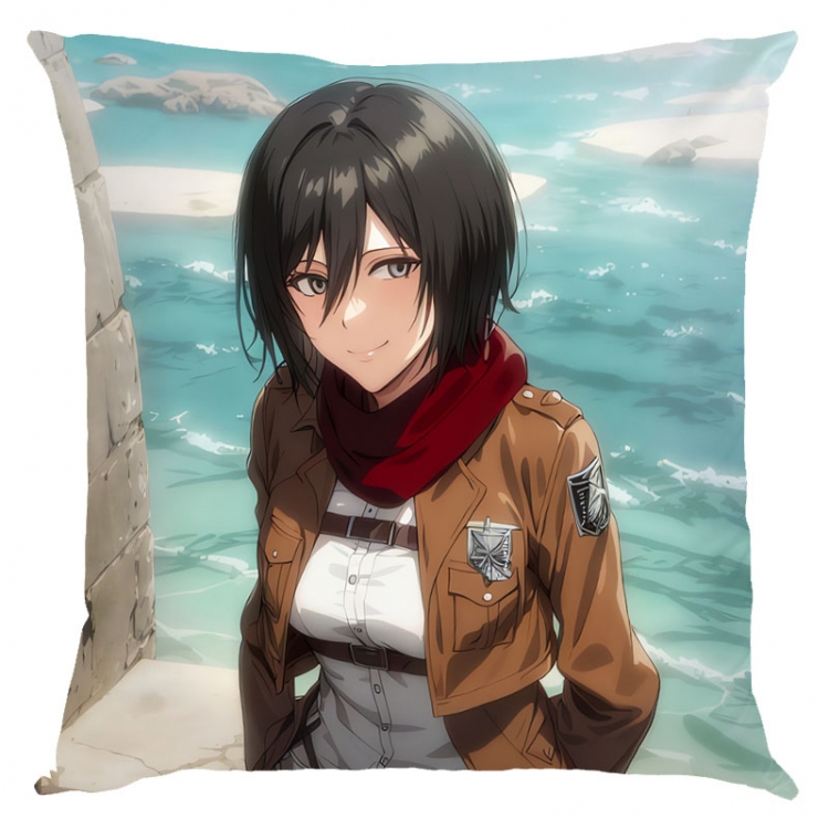 Shingeki no Kyojin Anime square full-color pillow cushion 45X45CM NO FILLING  J12-372