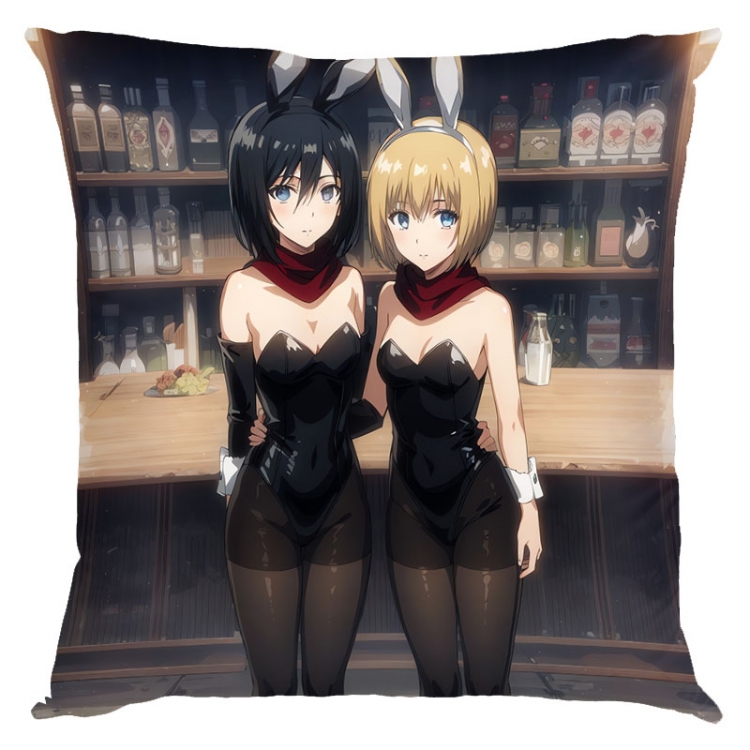 Shingeki no Kyojin Anime square full-color pillow cushion 45X45CM NO FILLING  J12-389