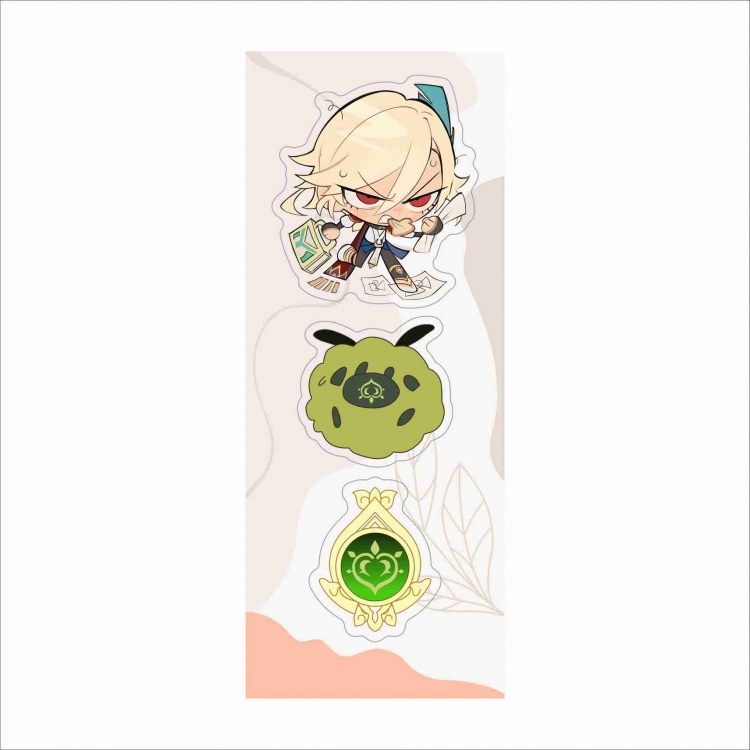 Genshin Impact Acrylic Keychain Bag Pendant Decorations Set of 3 price for 5 pcs