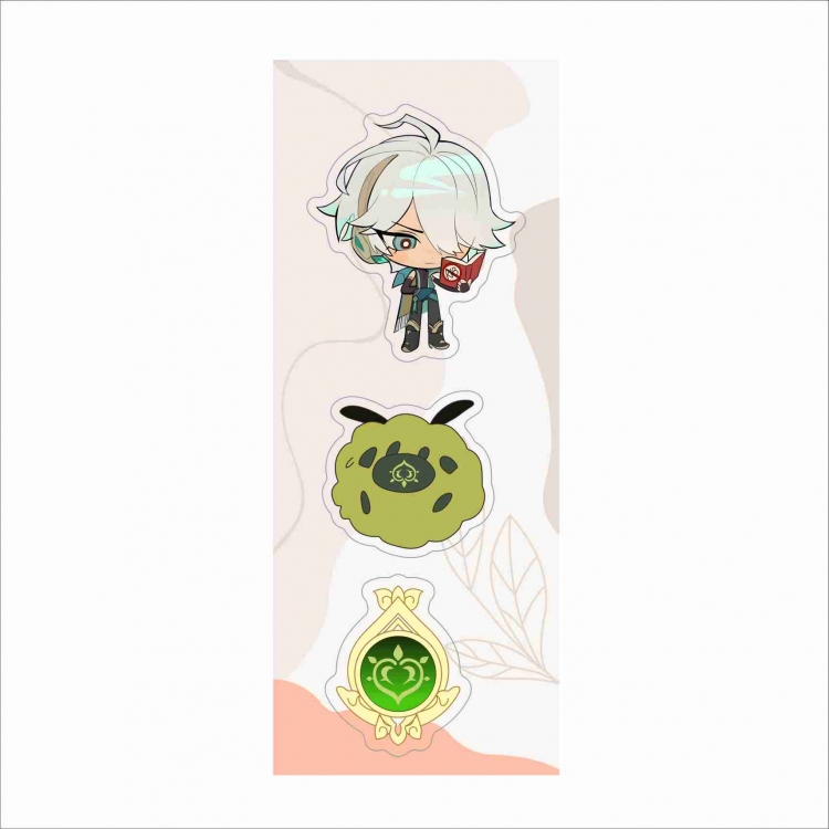 Genshin Impact Acrylic Keychain Bag Pendant Decorations Set of 3 price for 5 pcs