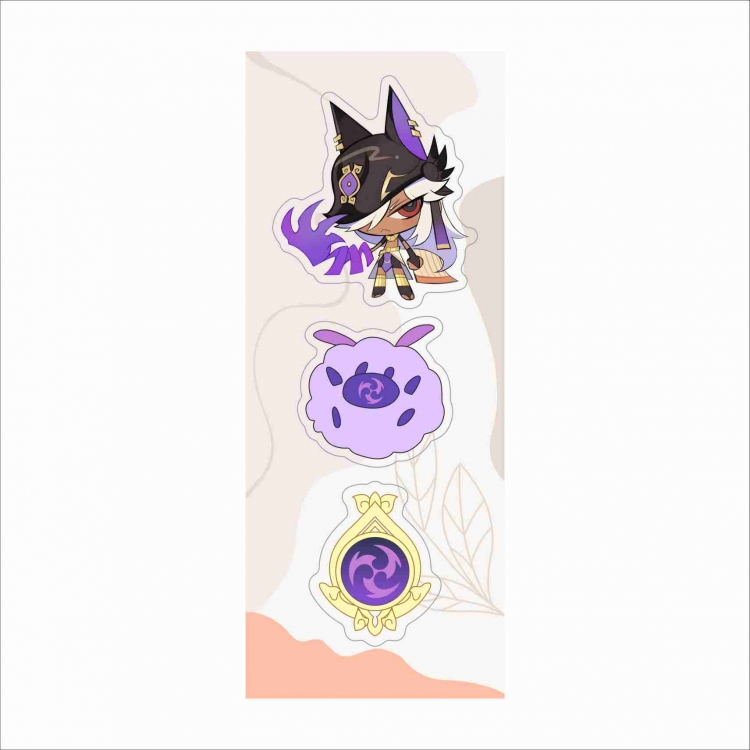 Genshin Impact Acrylic Keychain Bag Pendant Decorations Set of 3 price for 5 pcs