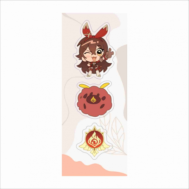 Genshin Impact Acrylic Keychain Bag Pendant Decorations Set of 3 price for 5 pcs