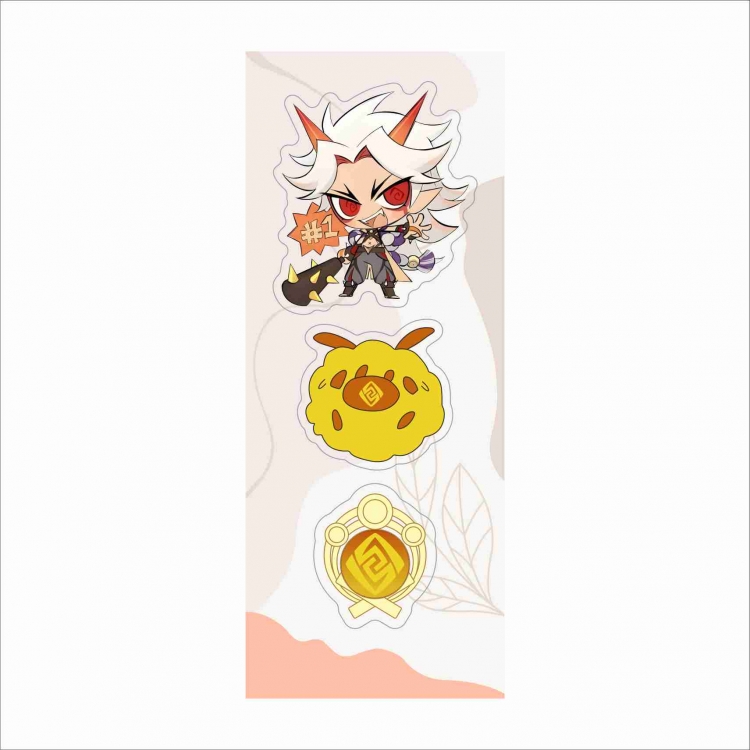 Genshin Impact Acrylic Keychain Bag Pendant Decorations Set of 3 price for 5 pcs
