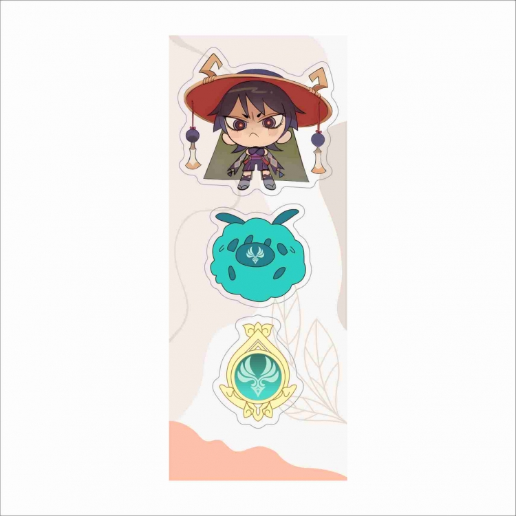 Genshin Impact Acrylic Keychain Bag Pendant Decorations Set of 3 price for 5 pcs