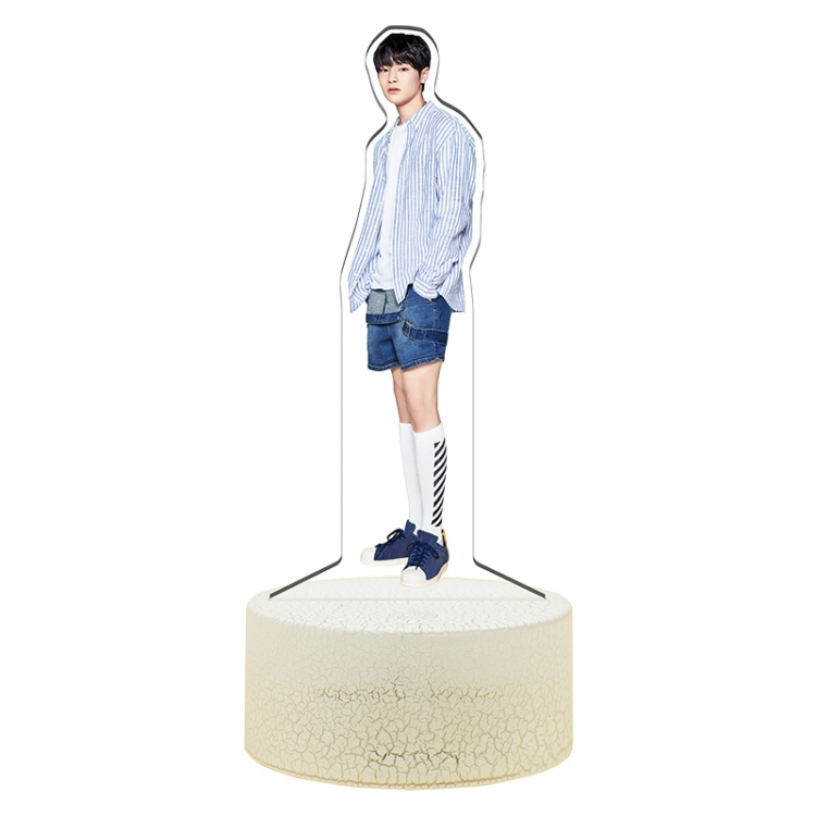 stray kids Acrylic Night Light 16 Color-changing USB Interface Box Set 19X7X4CM white base