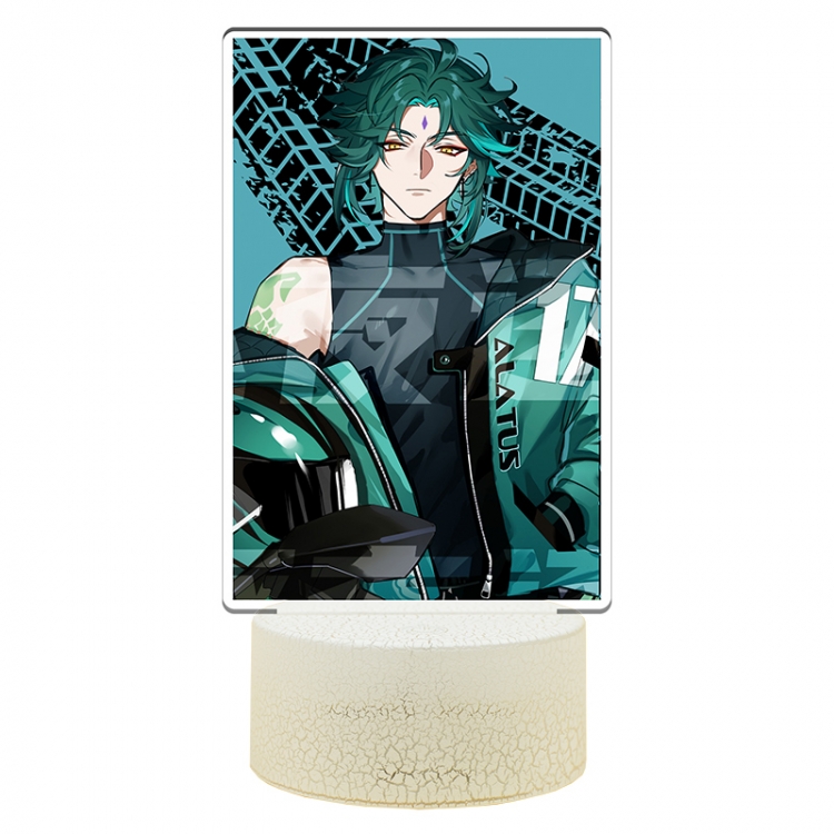 Genshin Impact Xiao  Acrylic Night Light 16 Color-changing USB Interface Box Set 19X7X4CM white base
