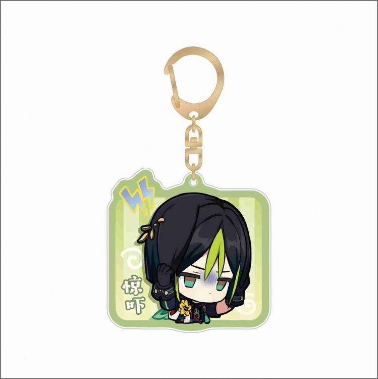 Genshin Impact Acrylic D button bag pendant key chain price for 5 pcs