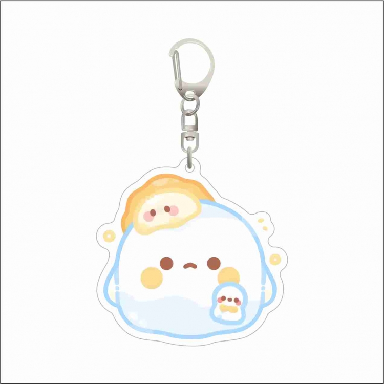 Egg Party Acrylic D button bag pendant key chain price for 5 pcs