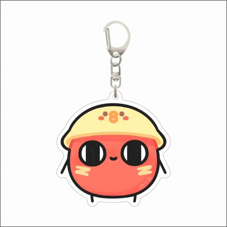 Egg Party Acrylic D button bag pendant key chain price for 5 pcs