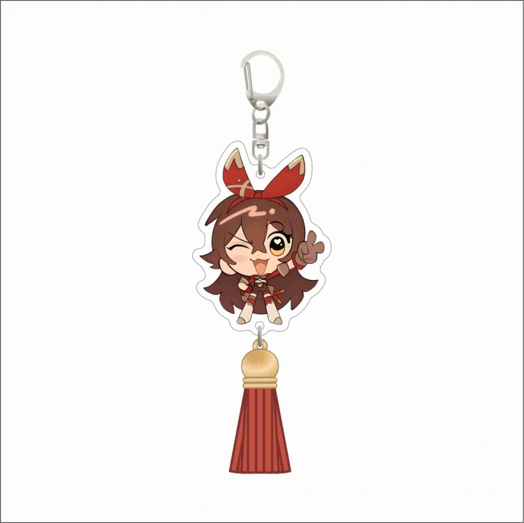 Genshin Impact Acrylic D button bag pendant key chain price for 5 pcs