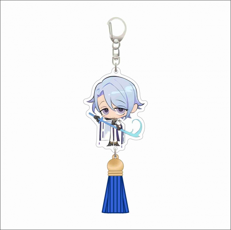 Genshin Impact Acrylic D button bag pendant key chain price for 5 pcs