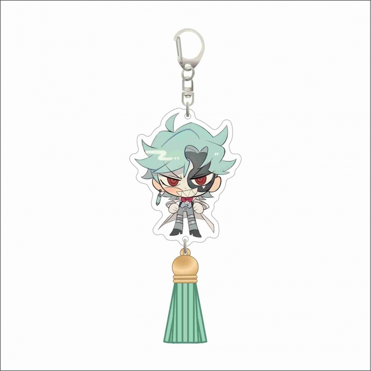 Genshin Impact Acrylic D button bag pendant key chain price for 5 pcs
