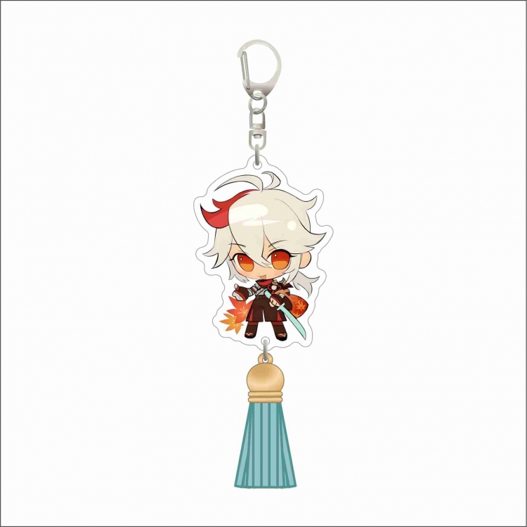 Genshin Impact Acrylic D button bag pendant key chain price for 5 pcs