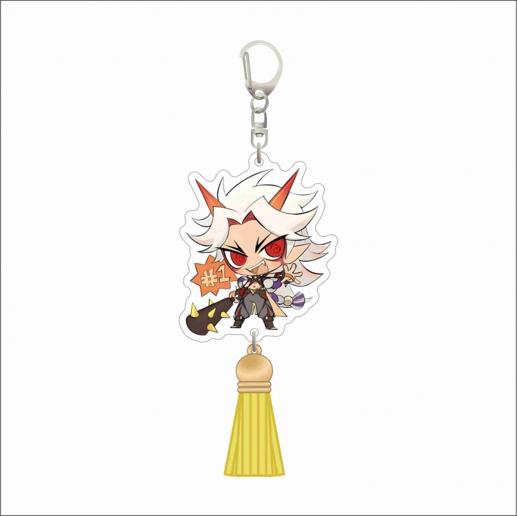 Genshin Impact Acrylic D button bag pendant key chain price for 5 pcs