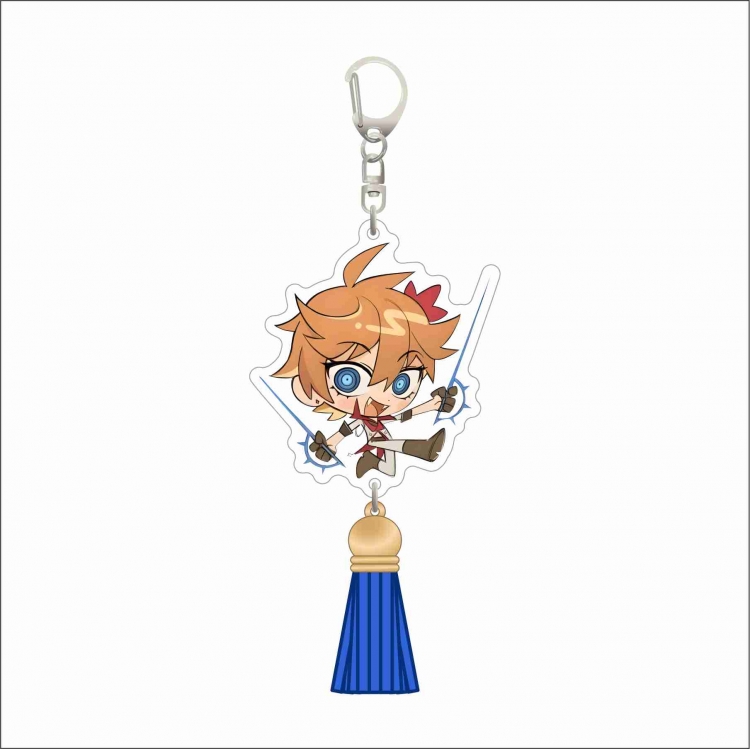 Genshin Impact Acrylic D button bag pendant key chain price for 5 pcs