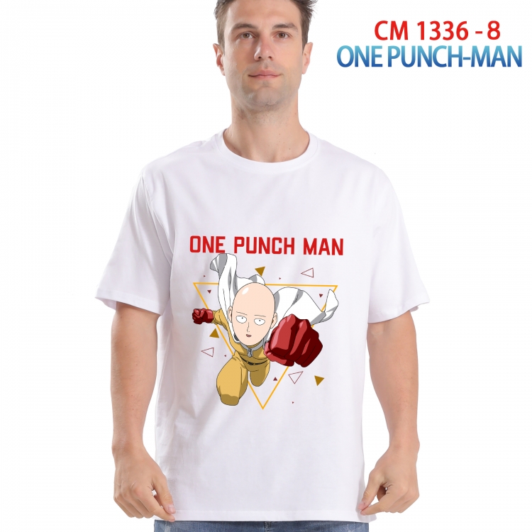 One Punch Man Printed short-sleeved cotton T-shirt from S to 4XL  1336 8