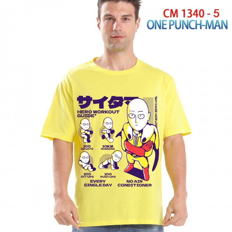 One Punch Man Printed short-sleeved cotton T-shirt from S to 4XL  1340 5