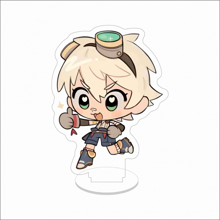 Genshin Impact Double layer Anime characters acrylic Standing Plates Keychain 10cm