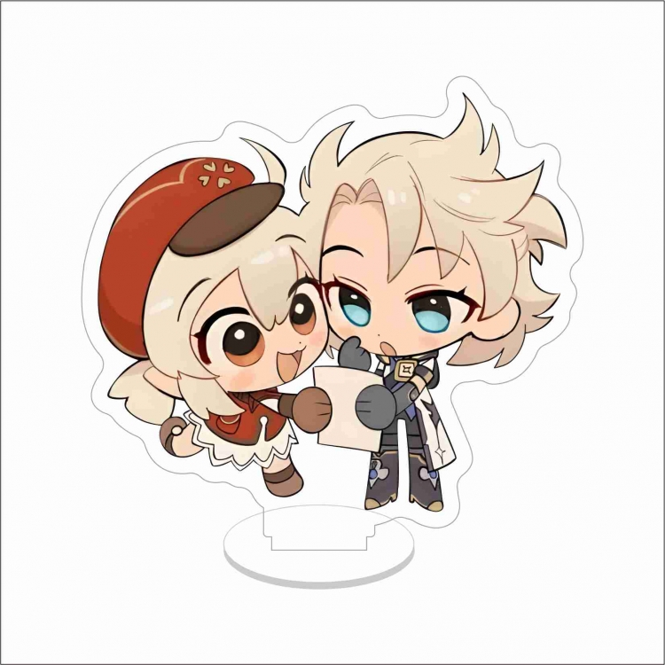 Genshin Impact Double layer Anime characters acrylic Standing Plates Keychain 10cm