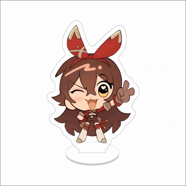 Genshin Impact Double layer Anime characters acrylic Standing Plates Keychain 10cm