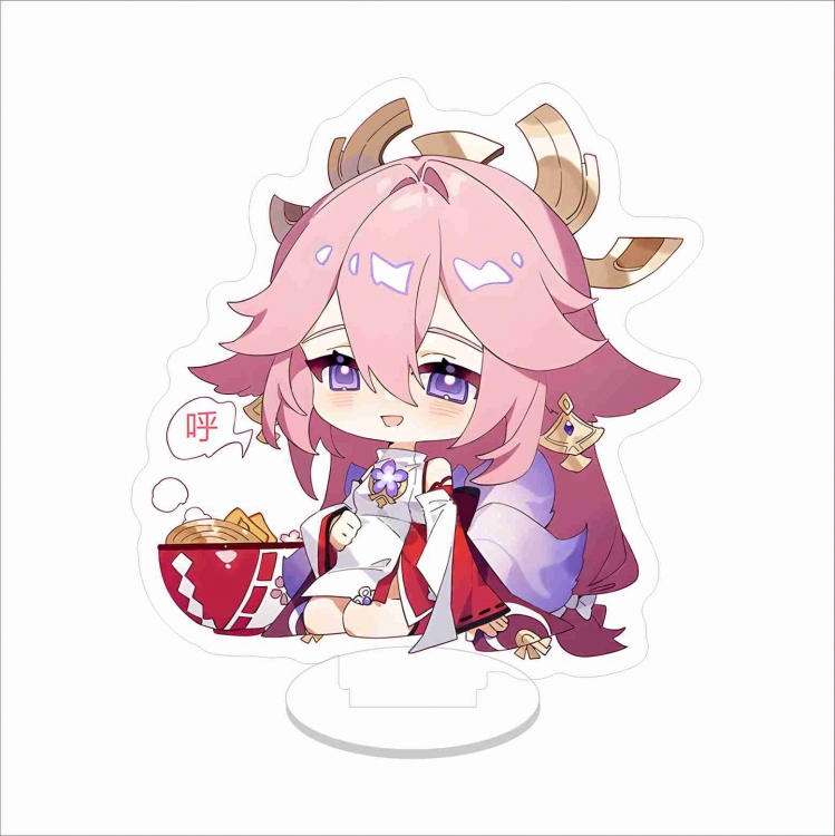 Genshin Impact Double layer Anime characters acrylic Standing Plates Keychain 10cm