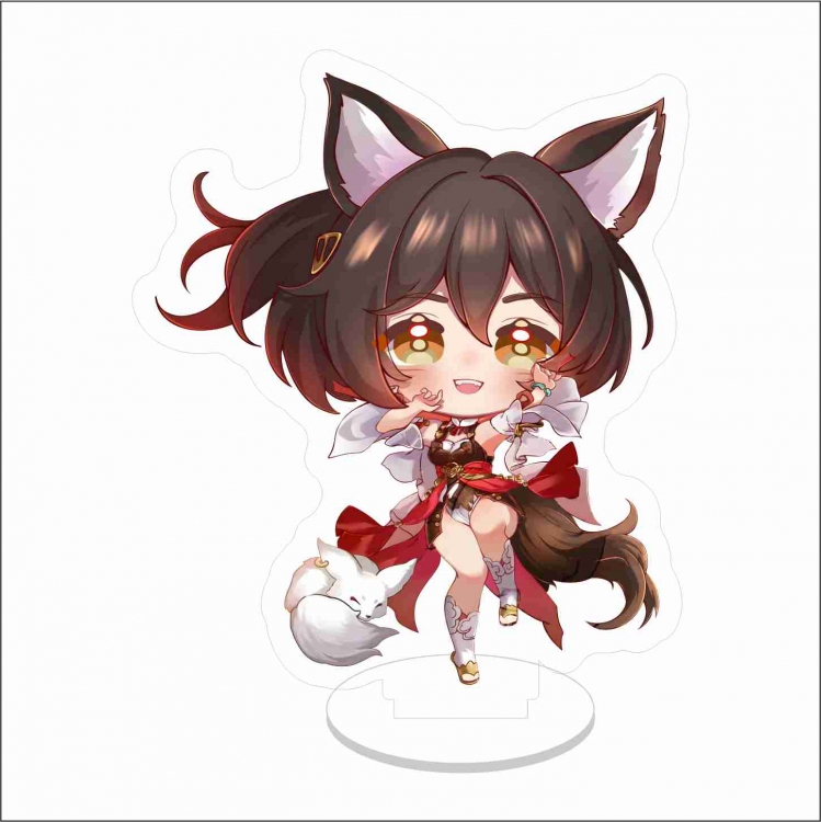Collapse Double layer Anime characters acrylic Standing Plates Keychain 10cm