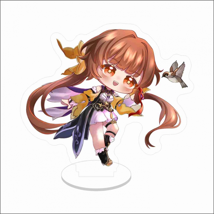 Collapse Double layer Anime characters acrylic Standing Plates Keychain 10cm
