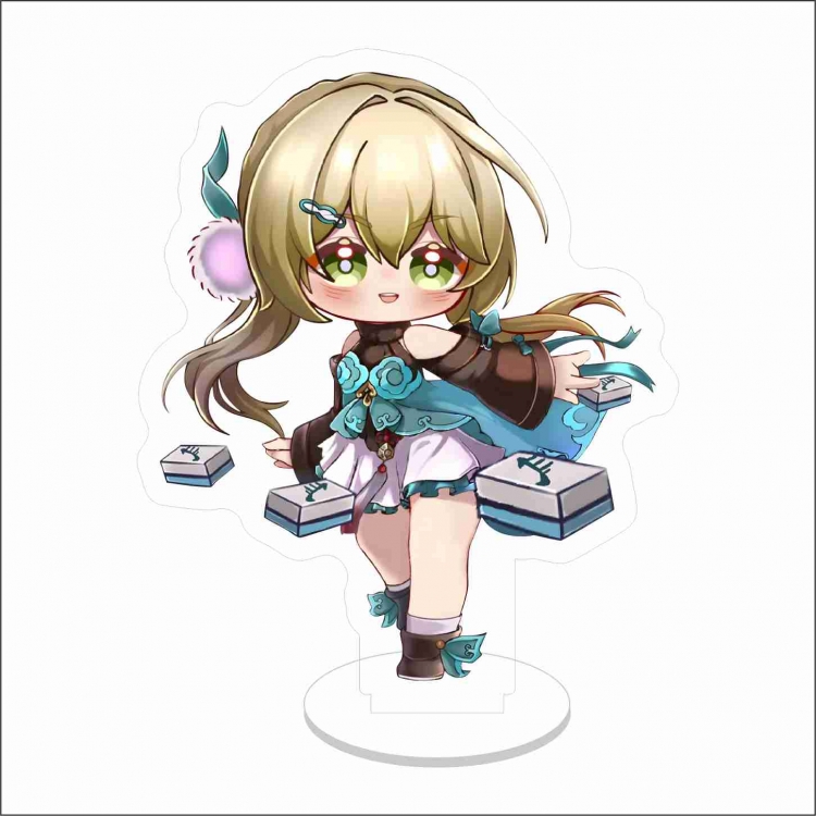 Collapse Double layer Anime characters acrylic Standing Plates Keychain 10cm
