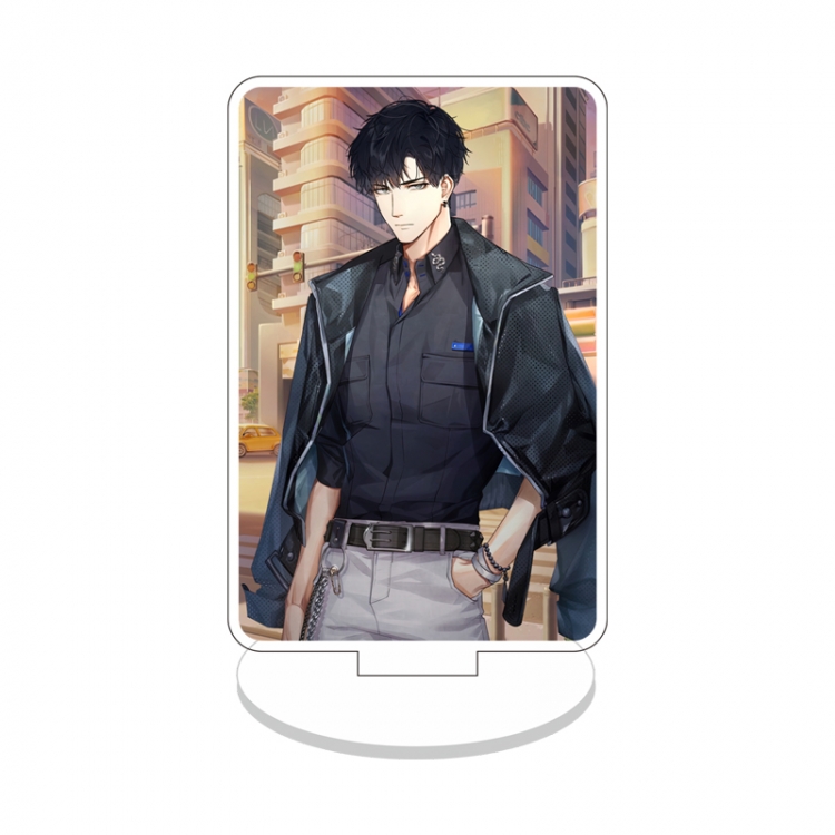 Light and Night Double layer Anime characters acrylic Standing Plates Keychain 10cm