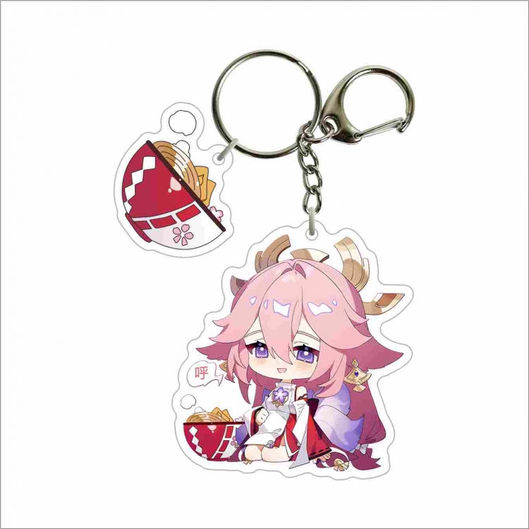 Genshin Impact Animation peripheral 2 pendant keychain pendant decoration price for 5 pcs