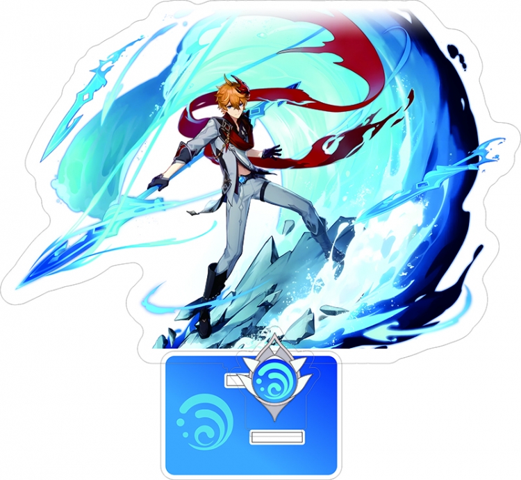 Genshin Impact Anime characters Double Insert Style acrylic Standing Plates Keychain 15m