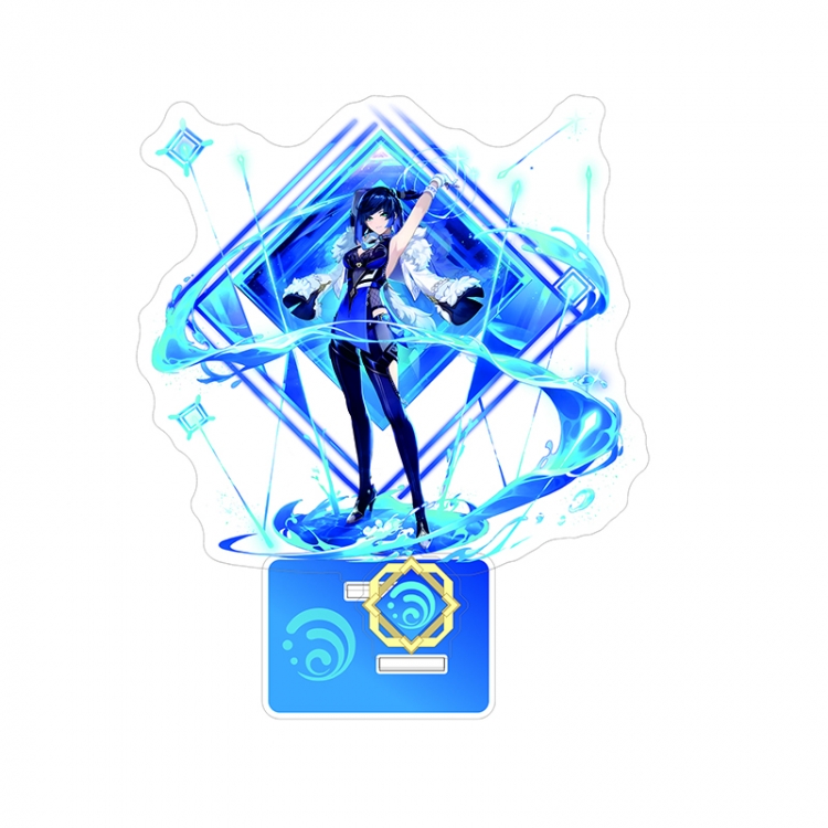 Genshin Impact Anime characters Double Insert Style acrylic Standing Plates Keychain 15m