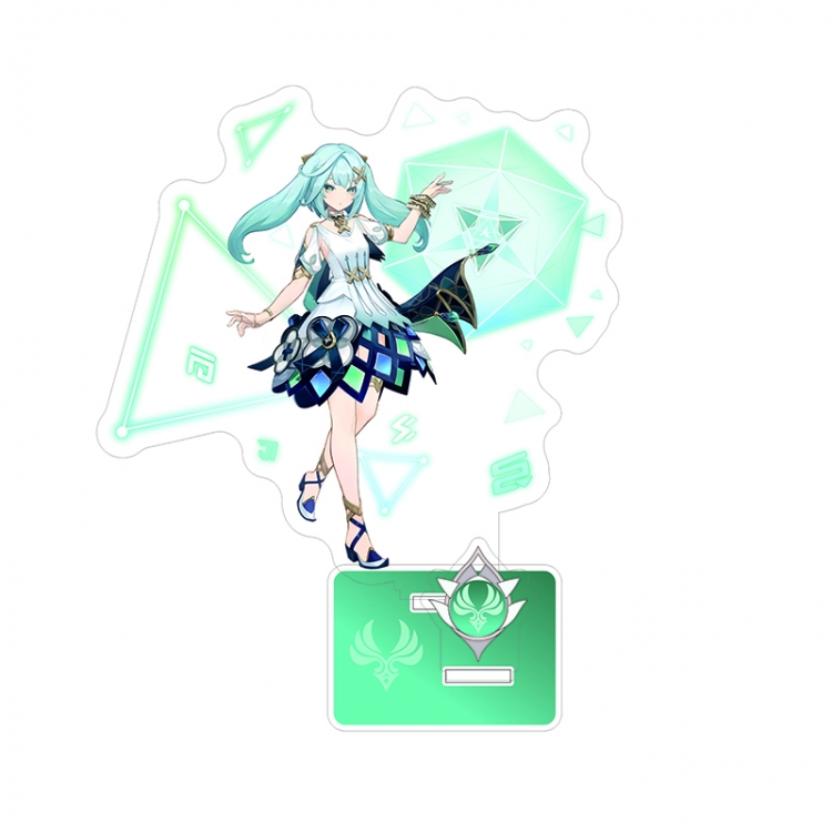 Genshin Impact Anime characters Double Insert Style acrylic Standing Plates Keychain 15m