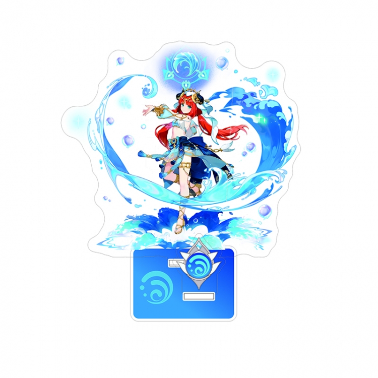 Genshin Impact Anime characters Double Insert Style acrylic Standing Plates Keychain 15m