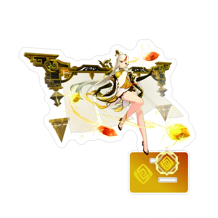 Genshin Impact Anime characters Double Insert Style acrylic Standing Plates Keychain 15m