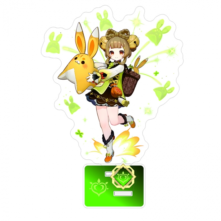Genshin Impact Anime characters Double Insert Style acrylic Standing Plates Keychain 15m