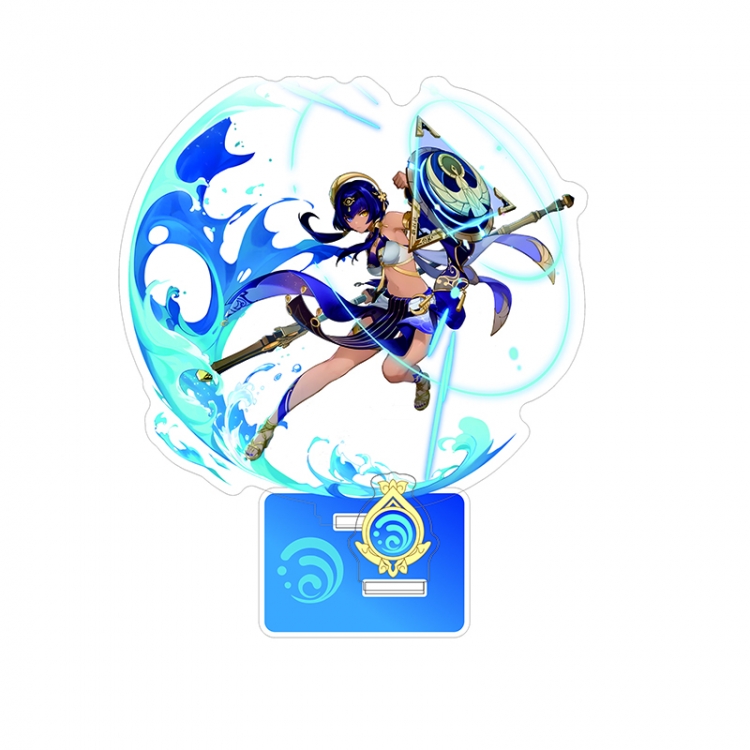 Genshin Impact Anime characters Double Insert Style acrylic Standing Plates Keychain 15m