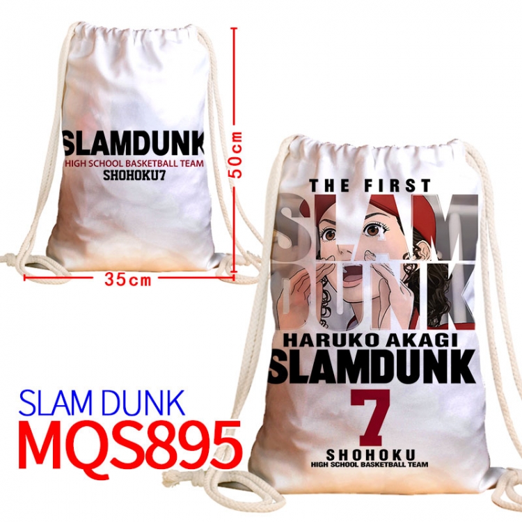 Slam Dunk Canvas drawstring pocket backpack 50x35cm  MQS-895