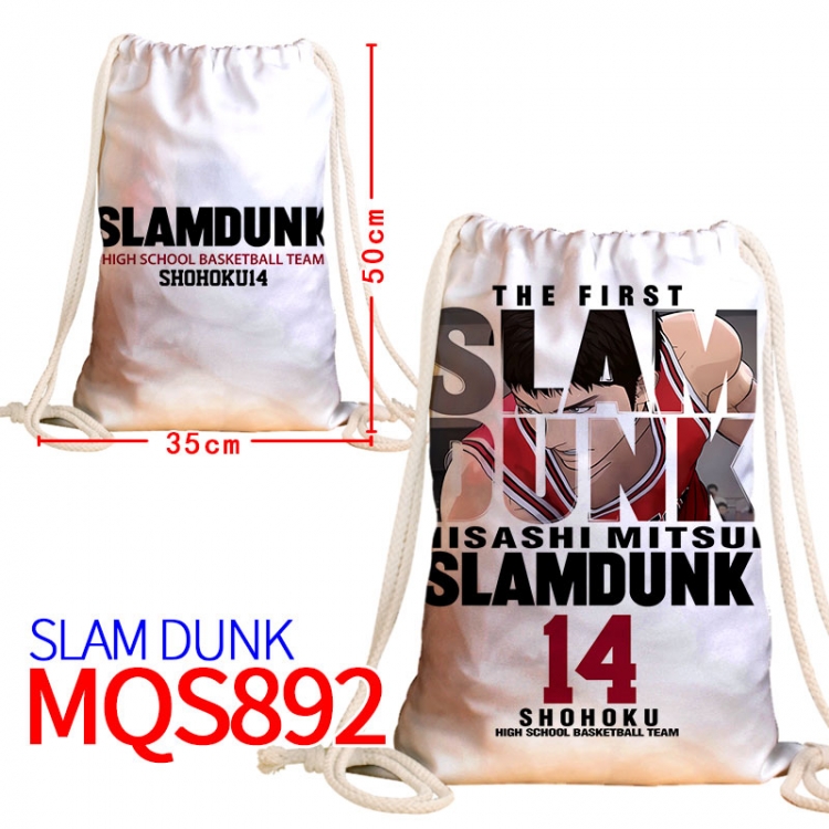 Slam Dunk Canvas drawstring pocket backpack 50x35cm  MQS-892