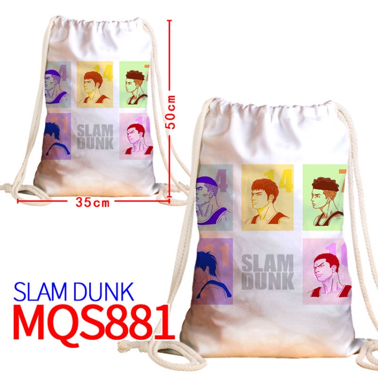 Slam Dunk Canvas drawstring pocket backpack 50x35cm  MQS-881
