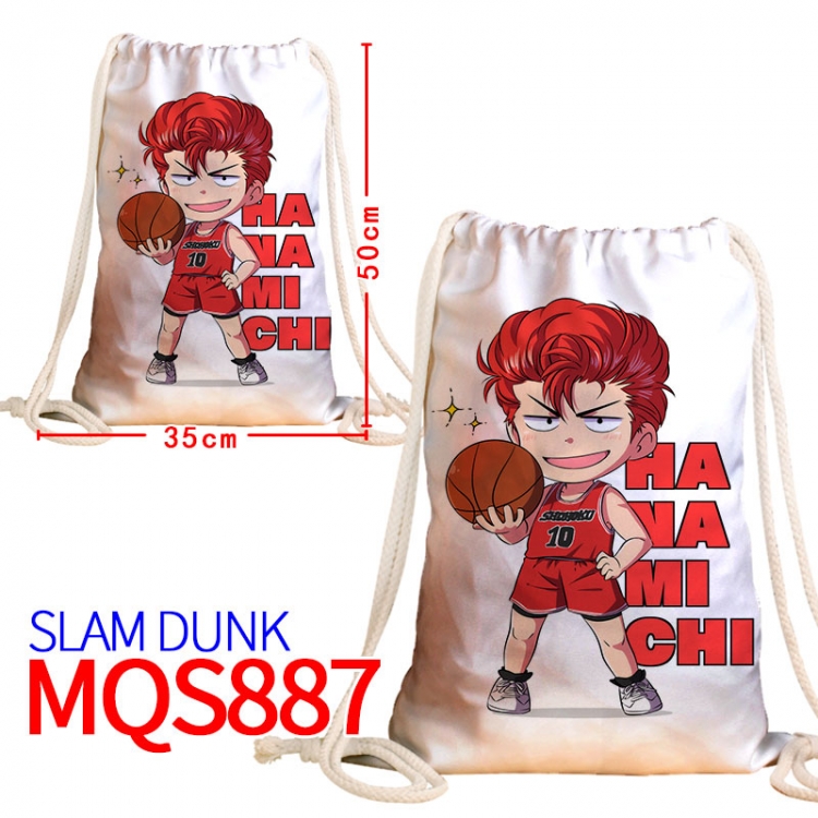 Slam Dunk Canvas drawstring pocket backpack 50x35cm  MQS-887